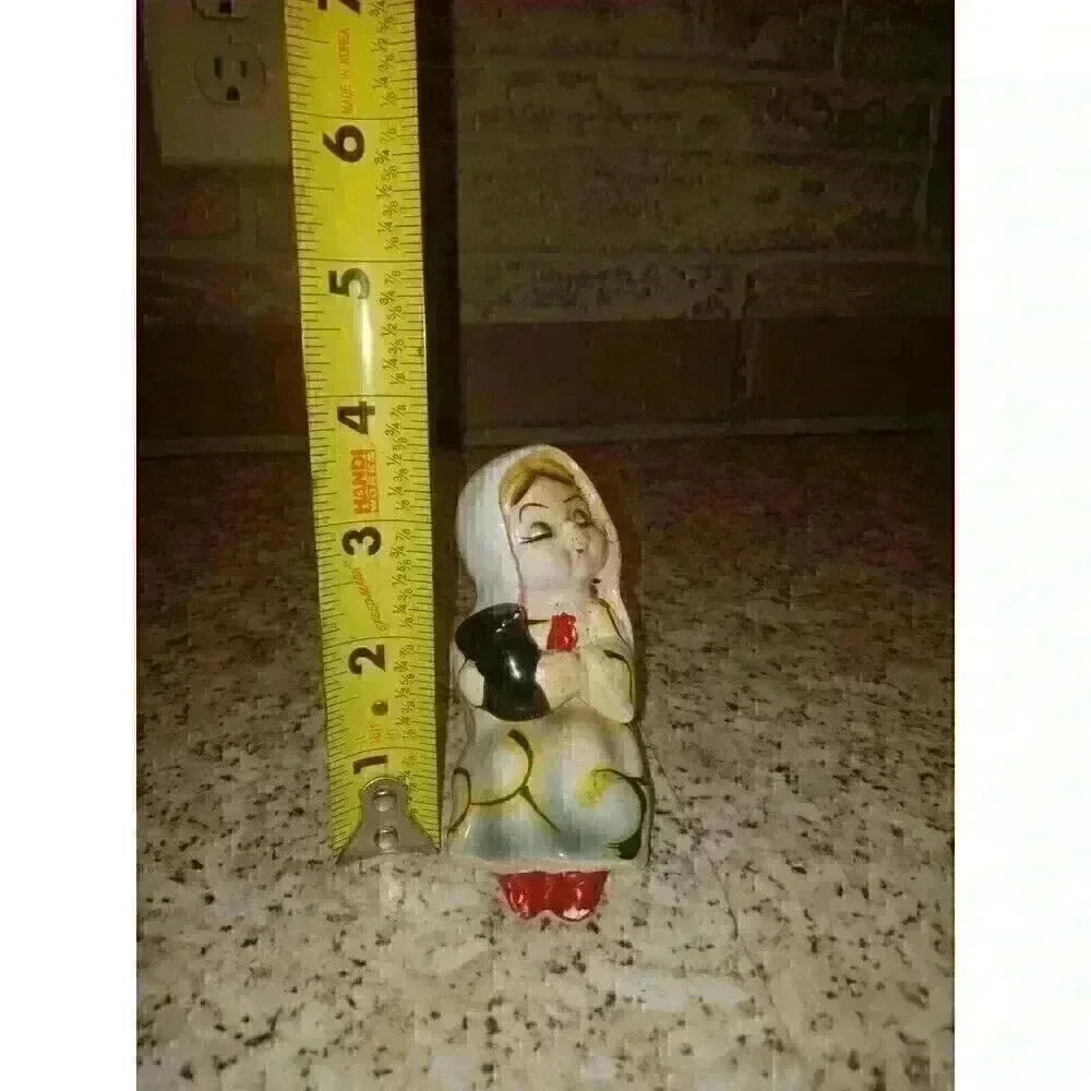 Vintage Salt Shaker With Woman Holding Jar Made In Japan